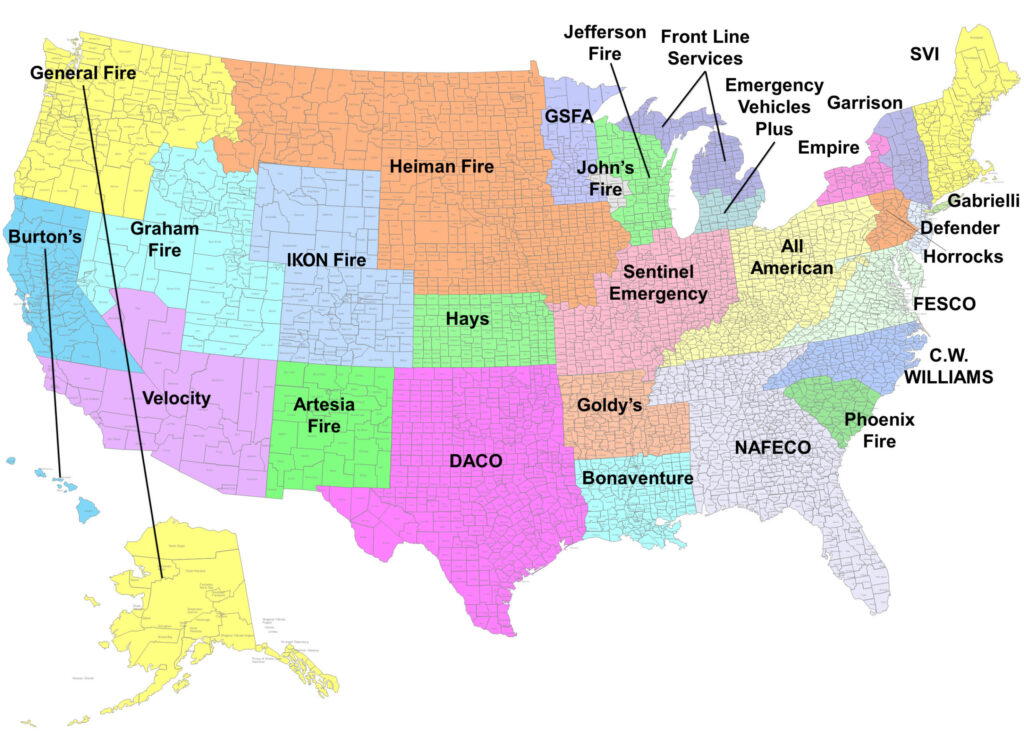 Rosenbauer US Dealer Map